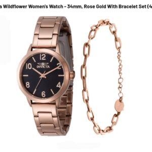 - Invicta Wildflower Women_s Watch - 34mm, Rose Gold With Bracelet Set.