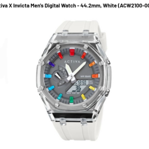 Activa X Invicta Men's Digital Watch - 44.2mm, White
