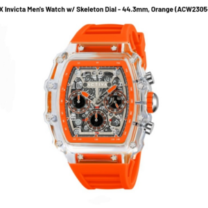 Activa X Invicta Men's Watch w/ Skeleton Dial - 44.3mm, Orange