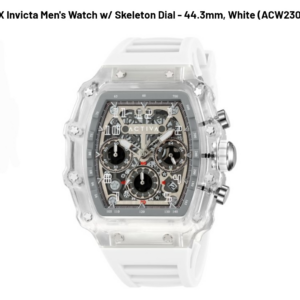 Activa X Invicta Men's Watch w/ Skeleton Dial - 44.3mm, White