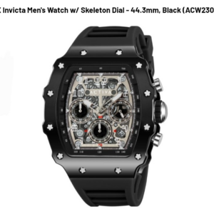 Activa X Invicta Men's Watch w/ Skeleton Dial - 44.3mm, Black