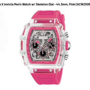 Activa X Invicta Men's Watch w/ Skeleton Dial - 44.3mm, Pink