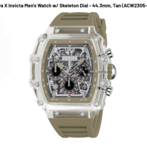 Activa X Invicta Men's Watch w/ Skeleton Dial - 44.3mm, Tan
