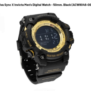 Activa Sync X Invicta Men's Digital Watch - 50mm. Black