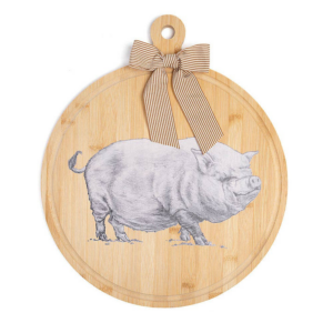 Home X Invicta Round Bamboo Cutting Board.