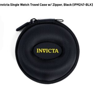 Invicta Single Watch Travel Case w/ Zipper, Black