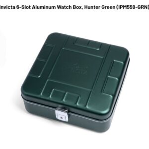 Invicta 6-Slot Aluminum Watch Box, Hunter Green