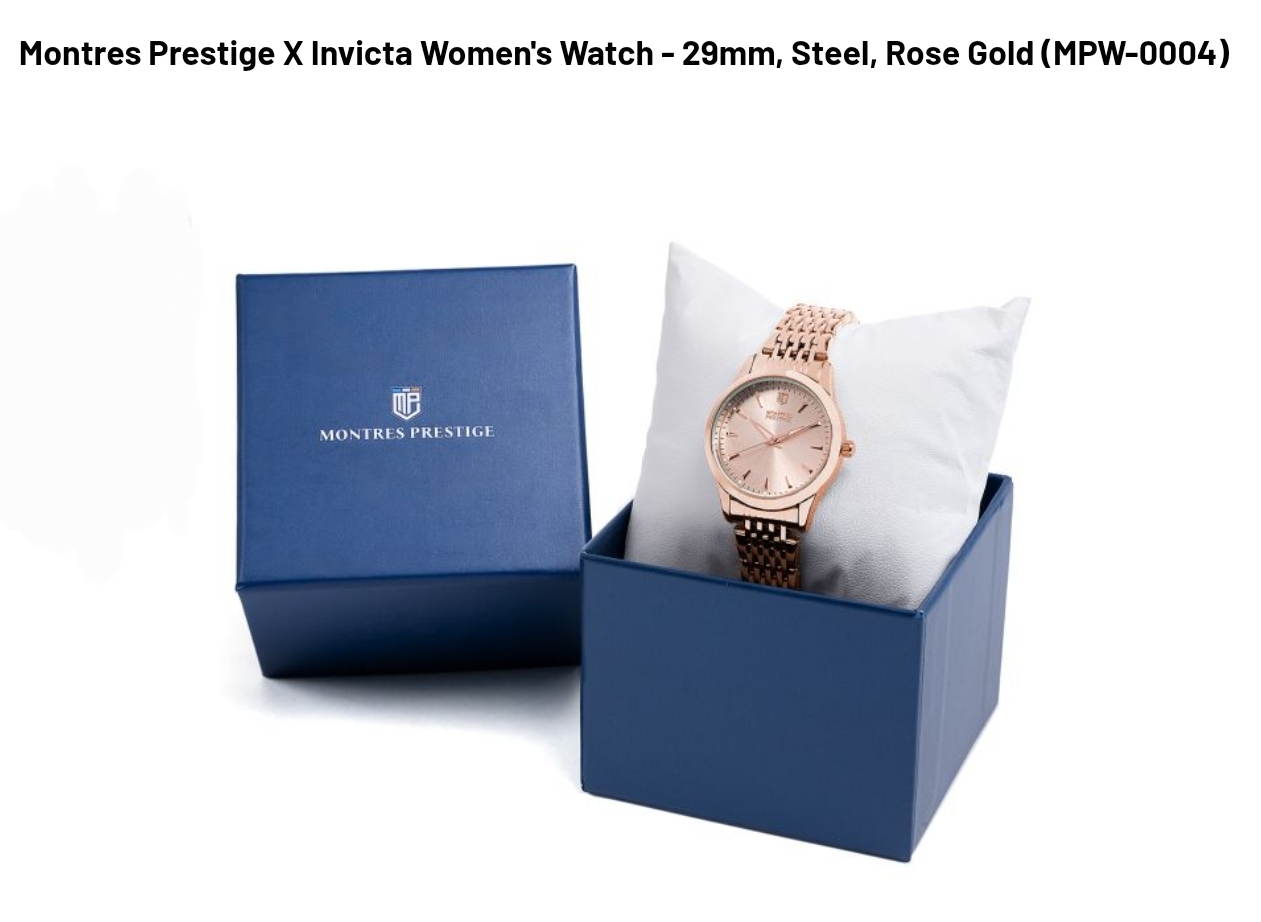 Montres Prestige X Invicta Women's Watch - 29mm, Steel, Rose Gold