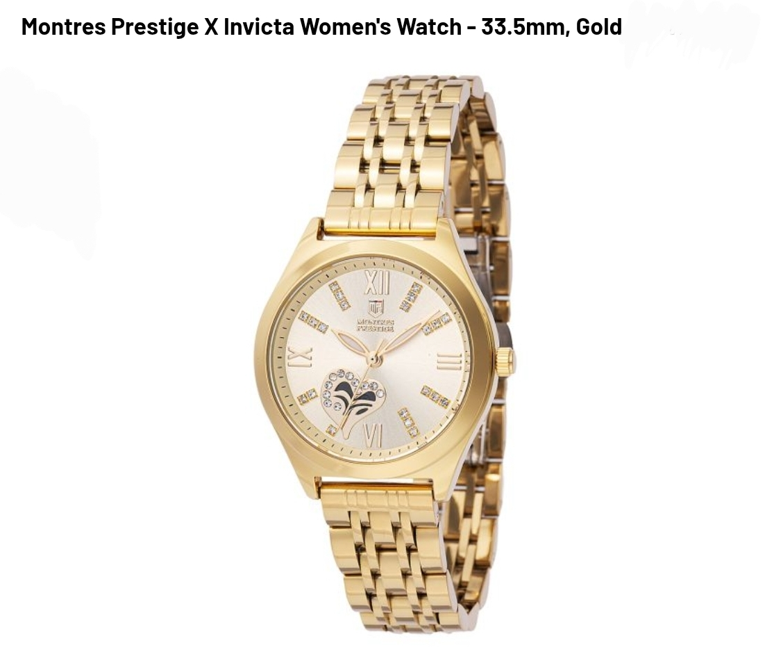 Montres Prestige X Invicta Women's Watch - 33.5mm, Gold - Image 2