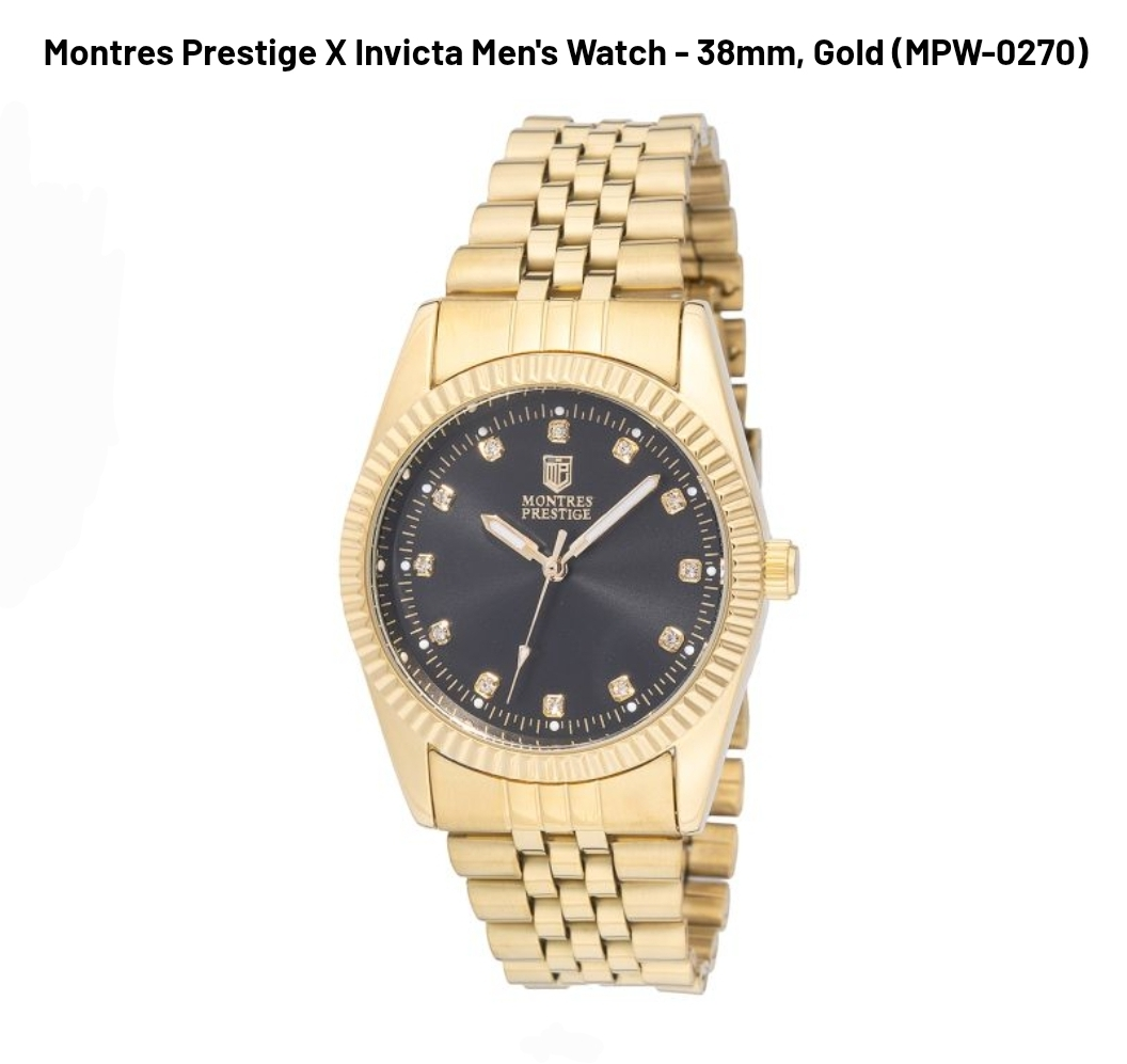 Montres Prestige X Invicta Men's Watch - 38mm, Gold