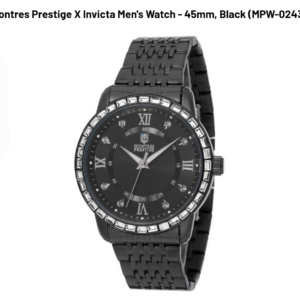 Montres Prestige Men 44mm Metal Black Black dial PC21S Quartz