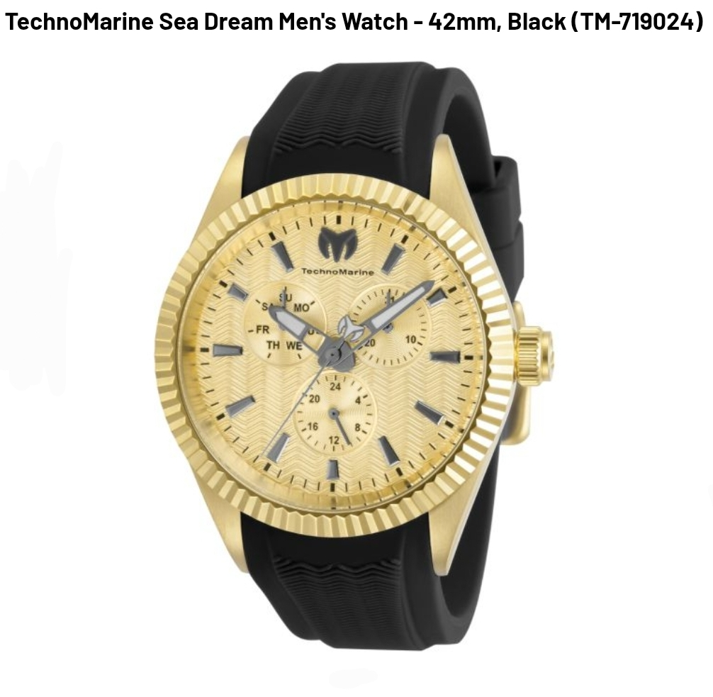 TechnoMarine Sea Dream Men's Watch - 42mm, Black