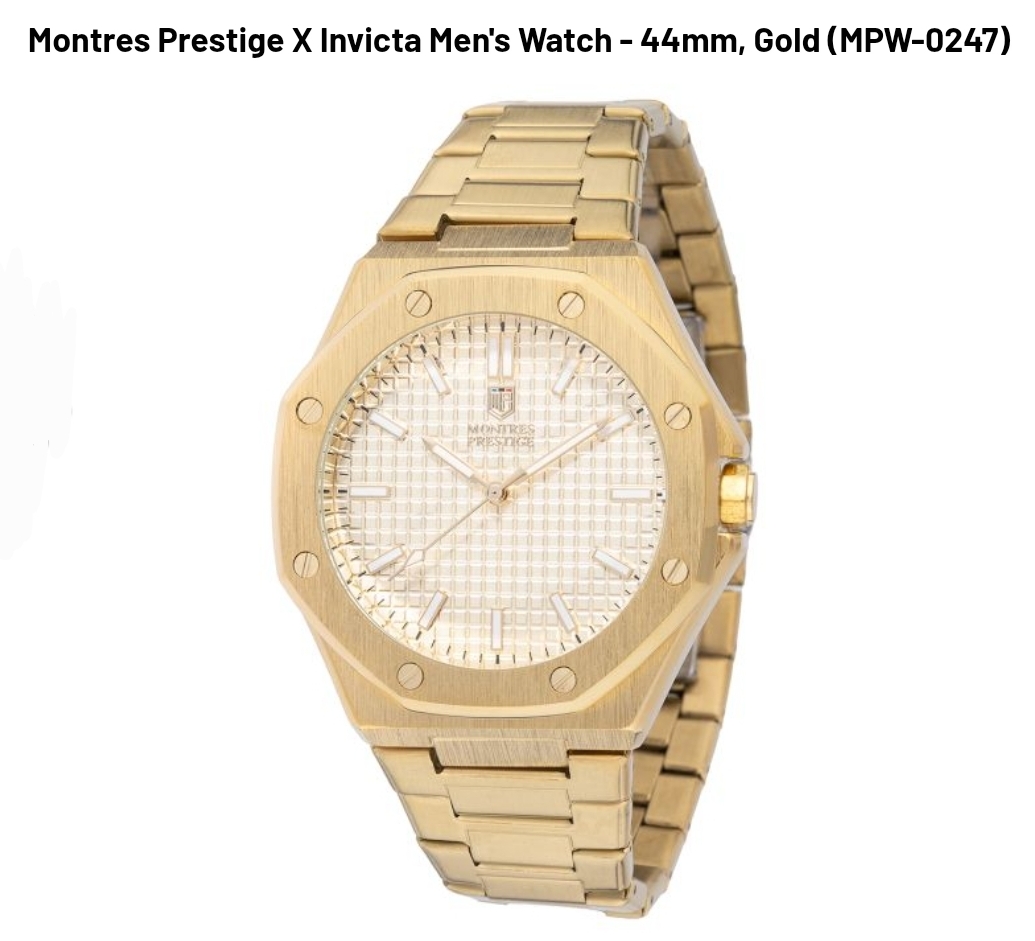 Montres Prestige X Invicta Men's Watch - 44mm, Gold (MPW-0247)