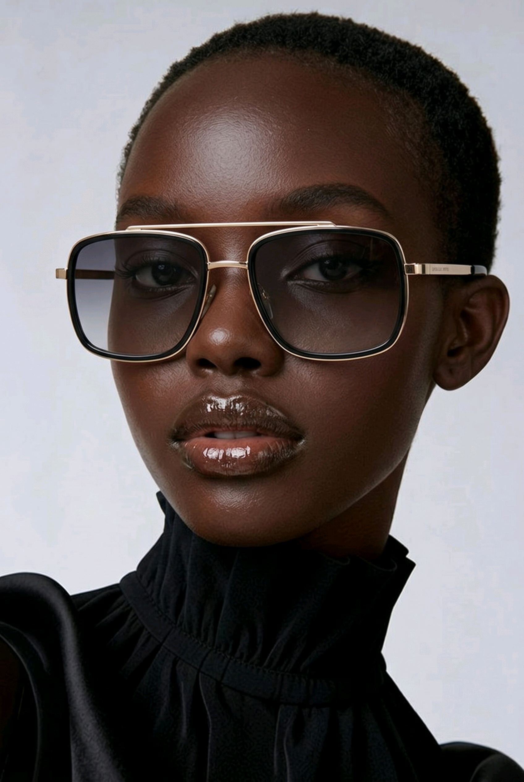 Carolina Lemke Berlin Eyewear - Kinsley Gold, Transparent, Shiny, Champagne, Light + Free Luxury Premium Case (CL3284-02) - Image 2