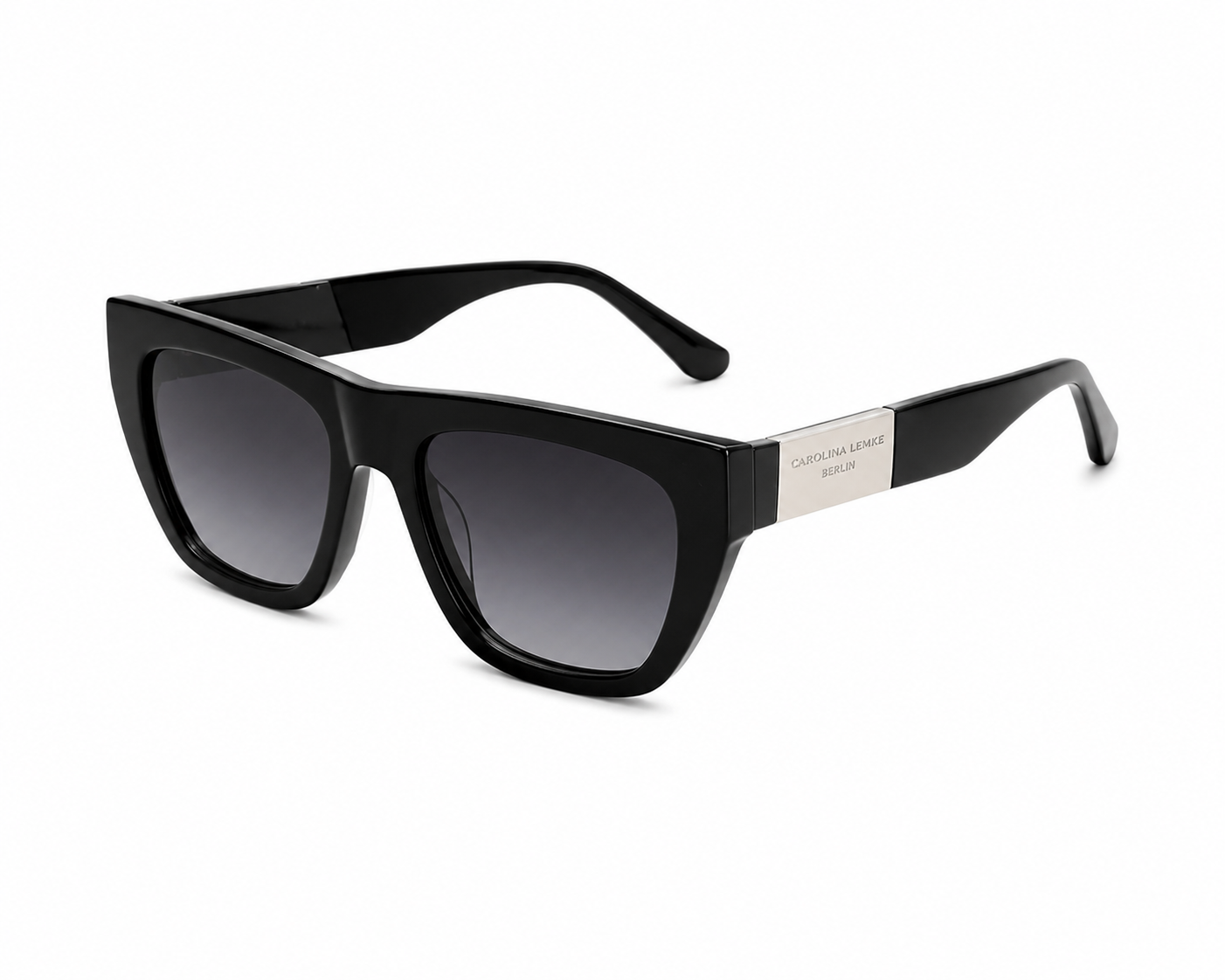 Carolina Lemke Berlin Eyewear - Danika Black, Shiny + Free Luxury Premium Case (CL9176-01)
