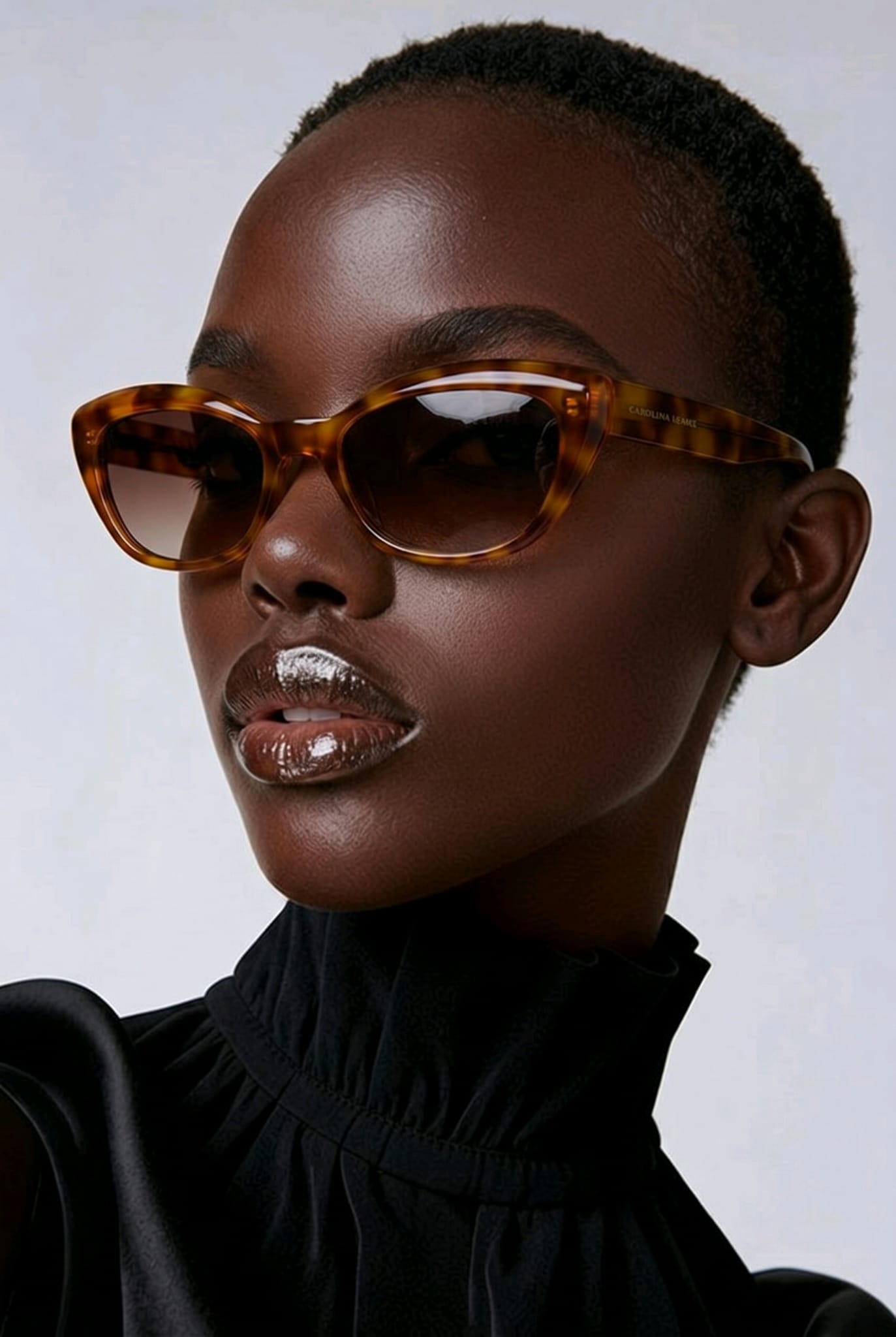 Carolina Lemke Berlin Eyewear - Brandy Brown, Yellow, Demi + Free Luxury Premium Case (CL9005-02) - Image 2