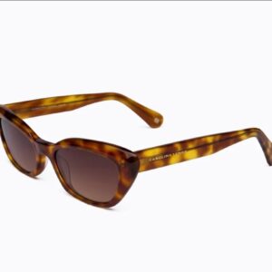 Carolina Lemke Berlin Eyewear - Brandy Brown, Yellow, Demi + Free Luxury Premium Case (CL9005-02)