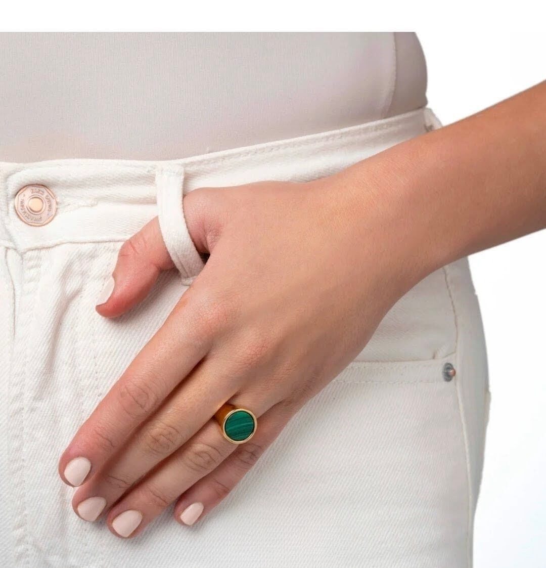 Malachite Signet Ring - Image 2