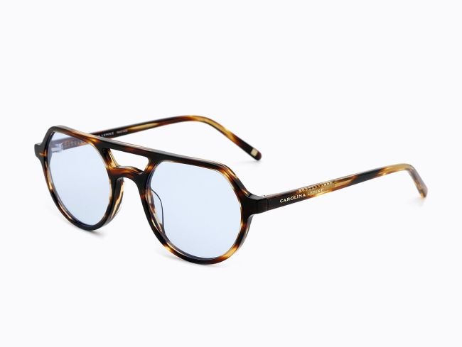 Carolina Lemke Berlin Eyewear - Calm Brown, Demi, Stripes + Free Luxury Premium Case (CL9152-02)