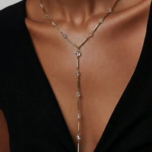 18k Gold Plated.  16" + 5" Drop with Cristal Stone's