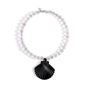 Midnight Beaded Shell Necklace