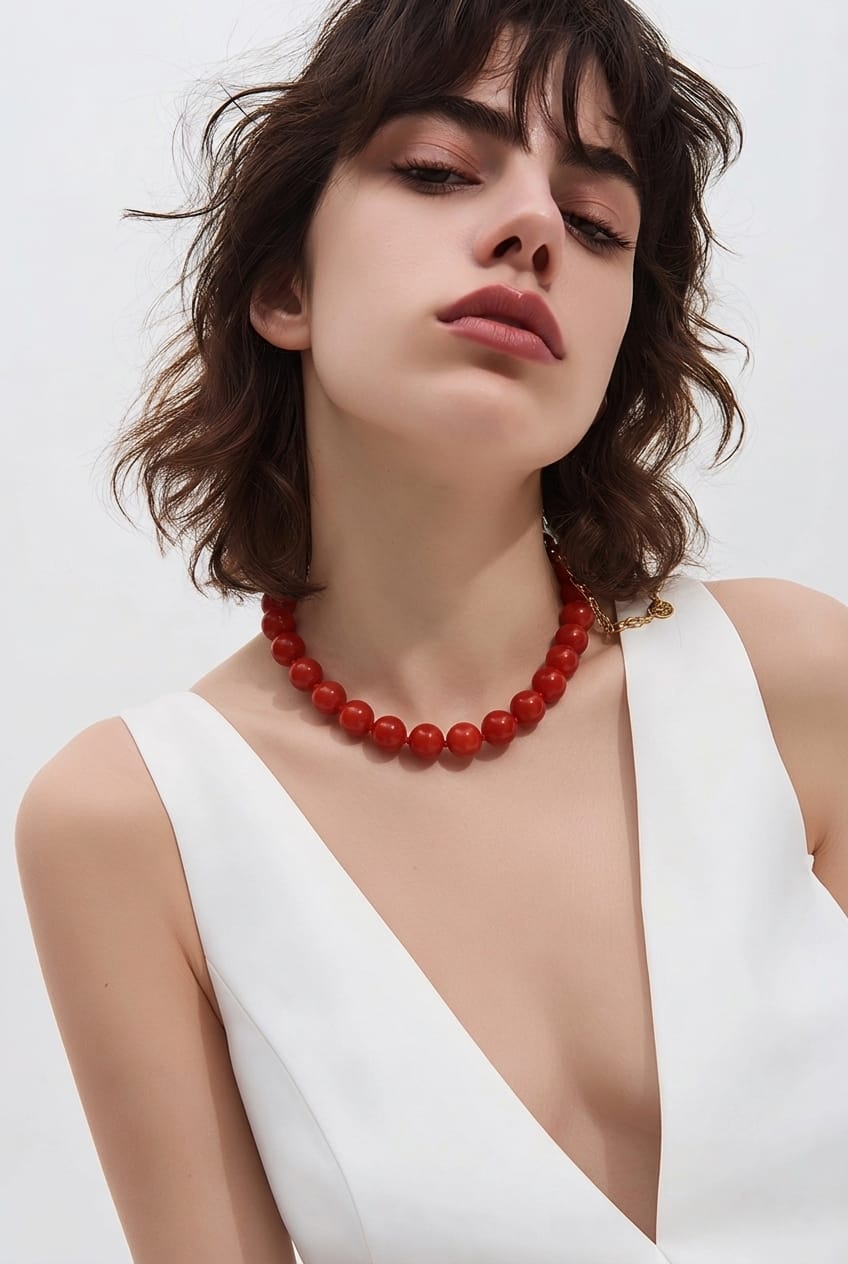 Agate Beaded Necklace